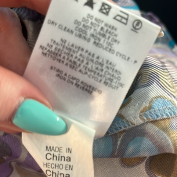 See By Chloe Silk Blouse 3/4 Sleeves Retro Floral Print Paisley Size 2 - Picture 10 of 11